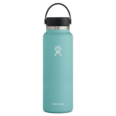 slide 1 of 1, Hydro Flask Wide Mouth Water Bottle with Flex Cap, Alpine, 40 oz