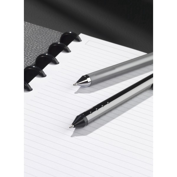slide 6 of 8, TUL Fine Writing Medium Point Retractable Black & Blue Gel Pen with Refills, 1 ct
