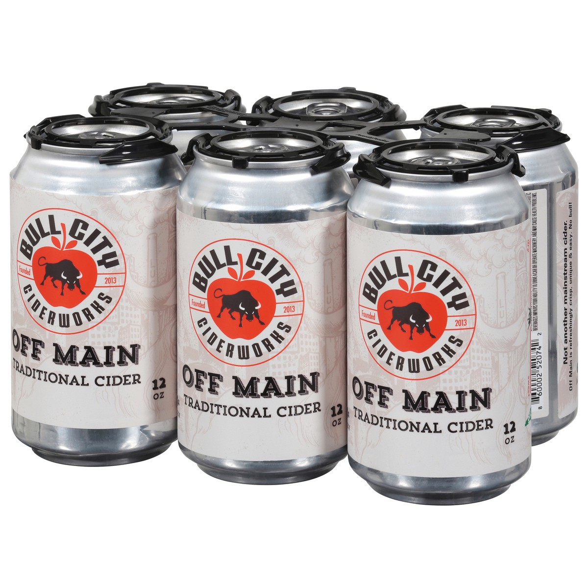 slide 11 of 14, Bull City Ciderworks Off Main Traditional Cider 6 - 12 oz Cans, 6 ct