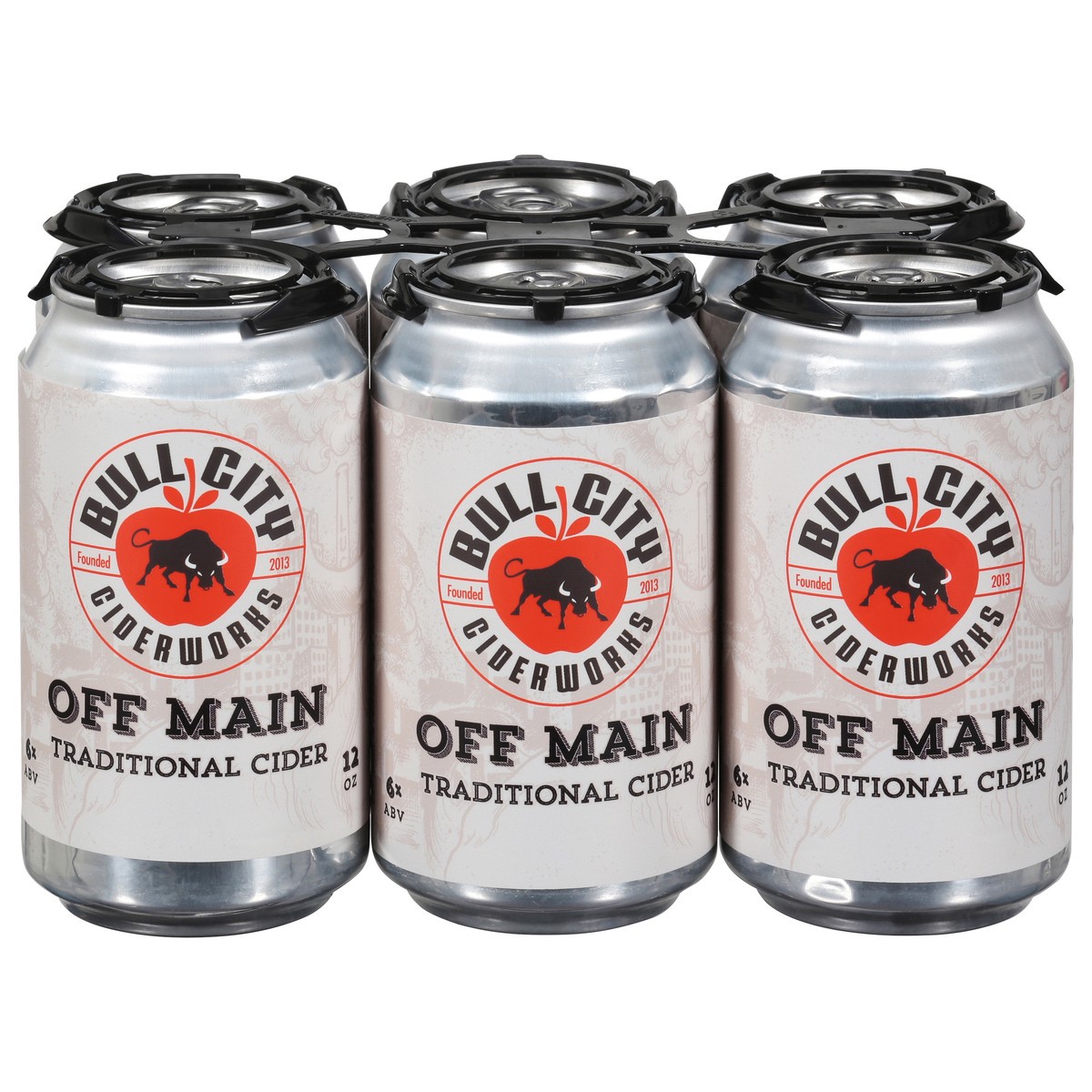 slide 12 of 14, Bull City Ciderworks Off Main Traditional Cider 6 - 12 oz Cans, 6 ct