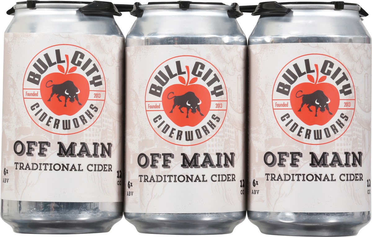slide 4 of 14, Bull City Ciderworks Off Main Traditional Cider 6 - 12 oz Cans, 6 ct