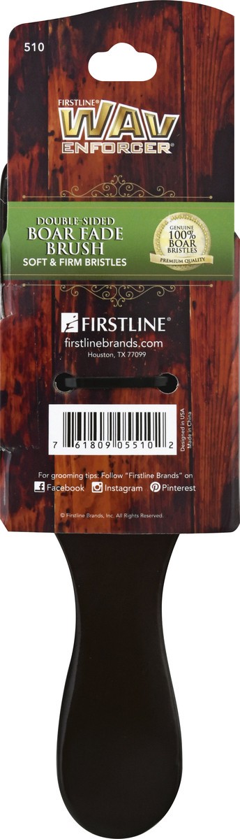 slide 9 of 11, Firstline Wav Enforcer Fade Double-Sided Soft & Firm Brush 1 ea, 1 ct