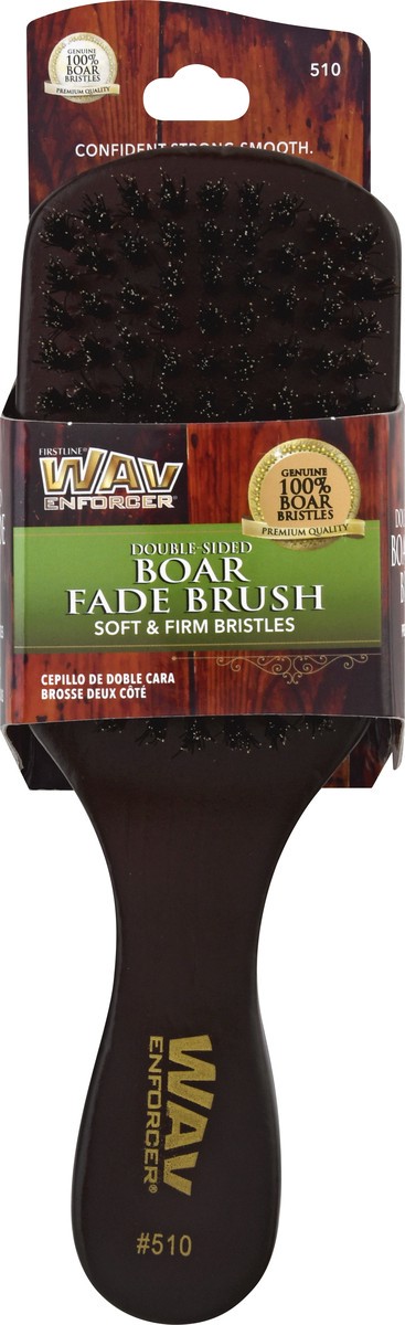 slide 11 of 11, Firstline Wav Enforcer Fade Double-Sided Soft & Firm Brush 1 ea, 1 ct