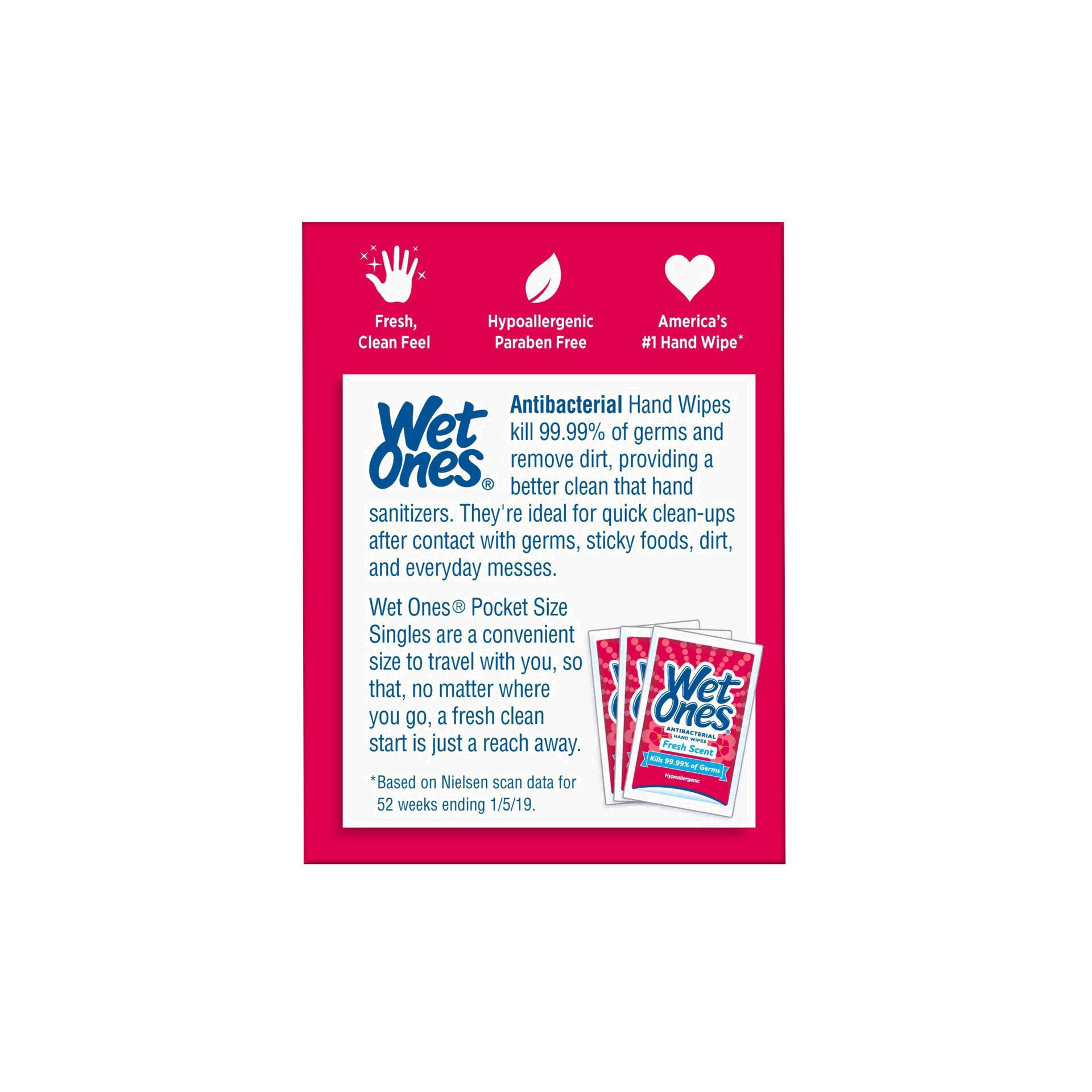 slide 10 of 114, Wet Ones Antibacterial Hand Wipes Fresh Scent Individually Wrapped Single - 24 Count, 24 ct