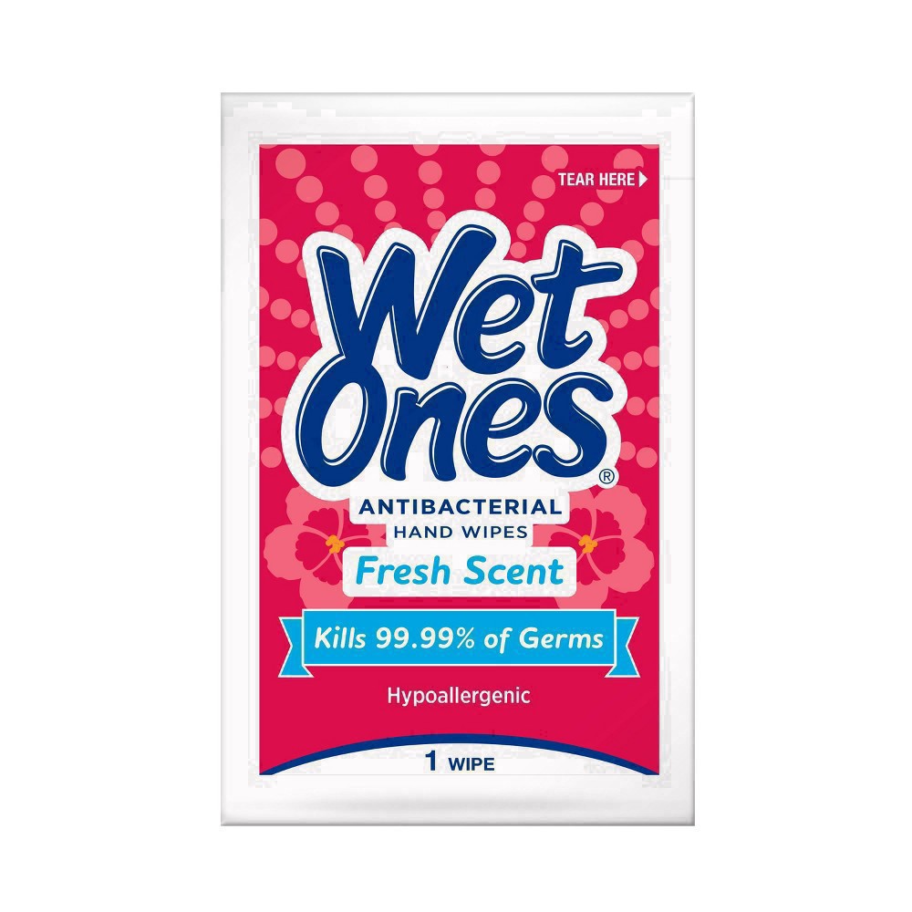 slide 15 of 114, Wet Ones Antibacterial Hand Wipes Fresh Scent Individually Wrapped Single - 24 Count, 24 ct