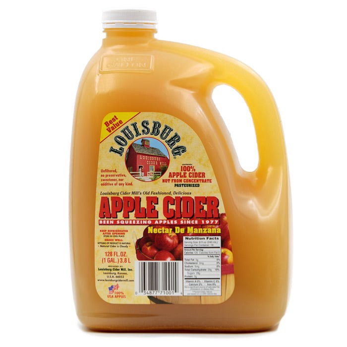 slide 1 of 1, Louisburg 100% Pure Apple Cider - 128 fl oz, 128 fl oz