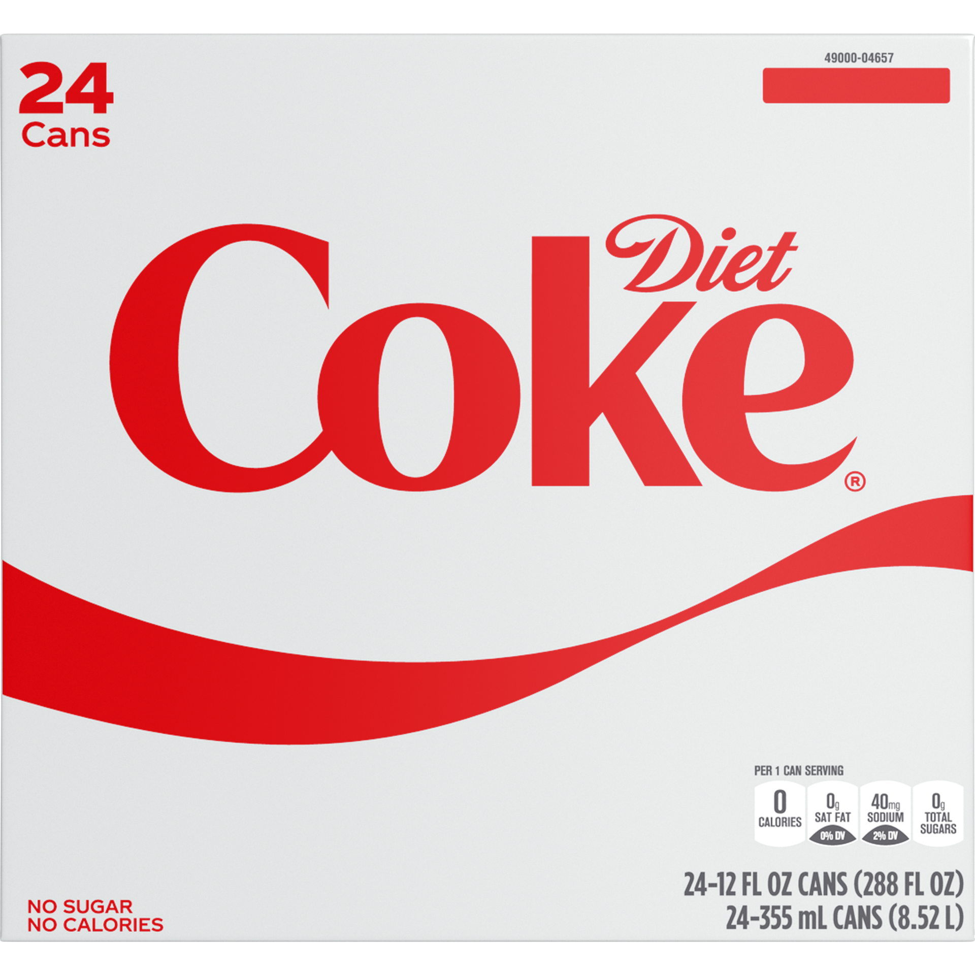 slide 1 of 5, Diet Coke Soda Soft Drink, 12 fl oz, 24 Pack, 288 fl. oz