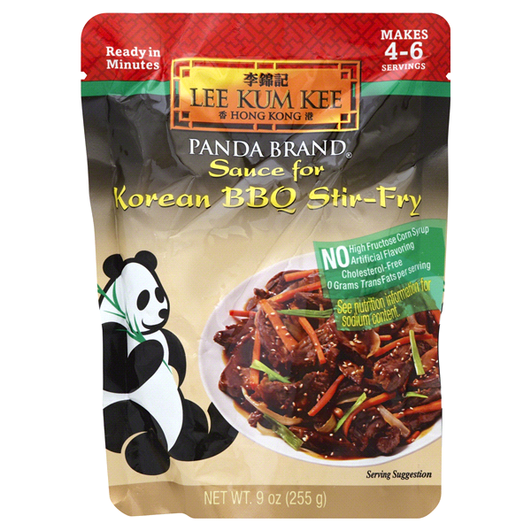 slide 1 of 2, Lee Kum Kee Panda Brand Sauce For Korean BBQ Stir Fry, 9 oz