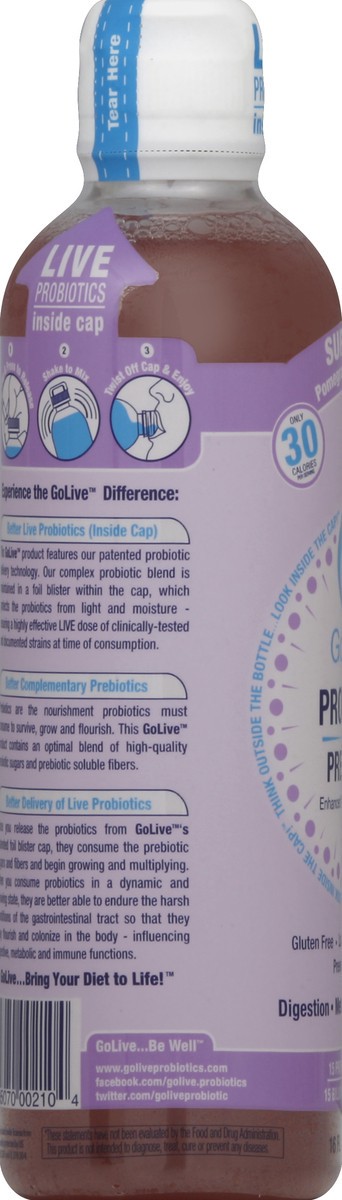 slide 3 of 4, GoLive Probiotic & Prebiotic Supplement 16 oz, 16 oz