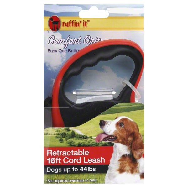 slide 1 of 2, Ruffin' It Comfort Grip Retractable Lead, 16 ft