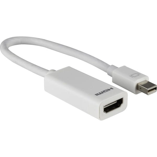 slide 1 of 3, Ativa Hdmi Pigtail Mini Display Port Male To Female Hdmi, White, 1 ct