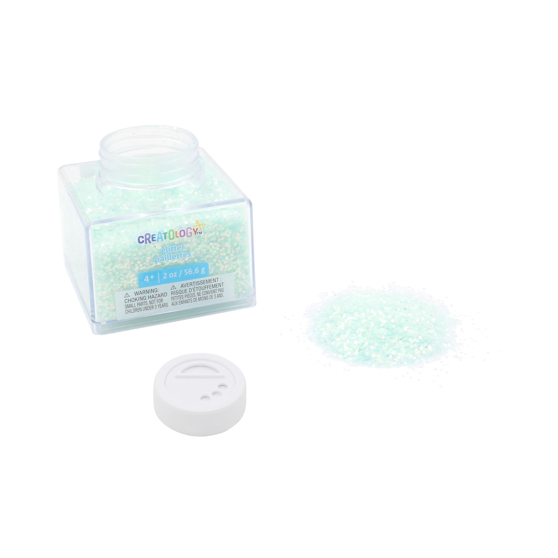 slide 2 of 3, Mint Iris Glitter Stacker By Creatology, 2 oz