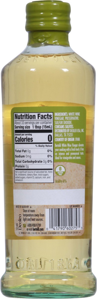 slide 8 of 9, Bertolli White Wine Vinegar, 16.9 oz