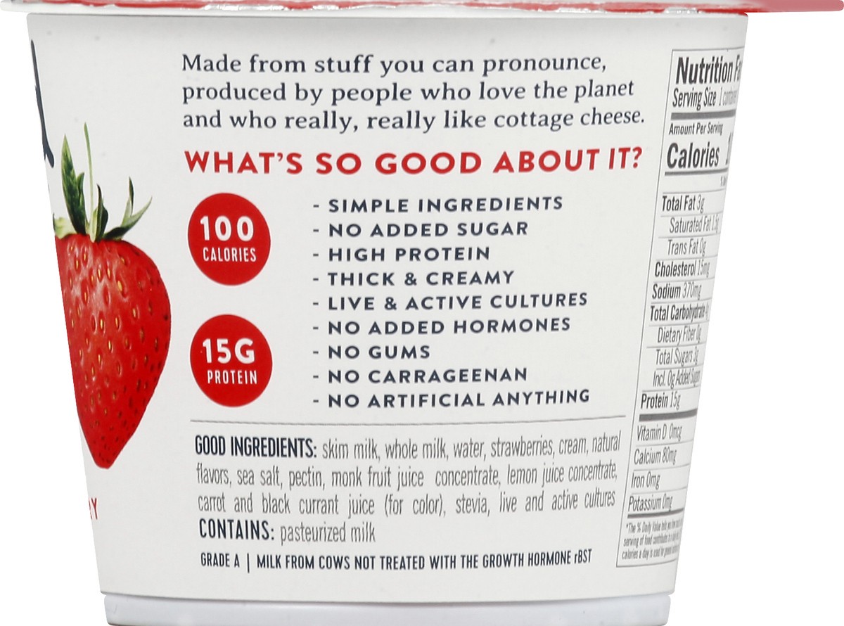 slide 6 of 12, good culture 2% Milkfat Simply Strawberry Cottage Cheese 5 oz, 5 oz