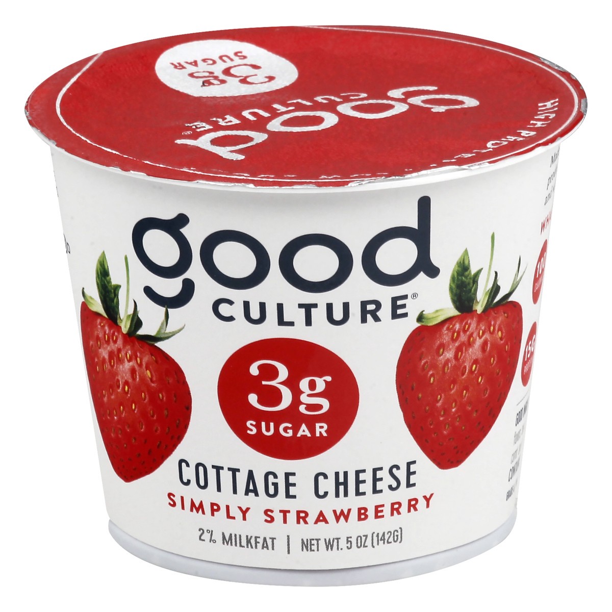 slide 5 of 12, good culture 2% Milkfat Simply Strawberry Cottage Cheese 5 oz, 5 oz