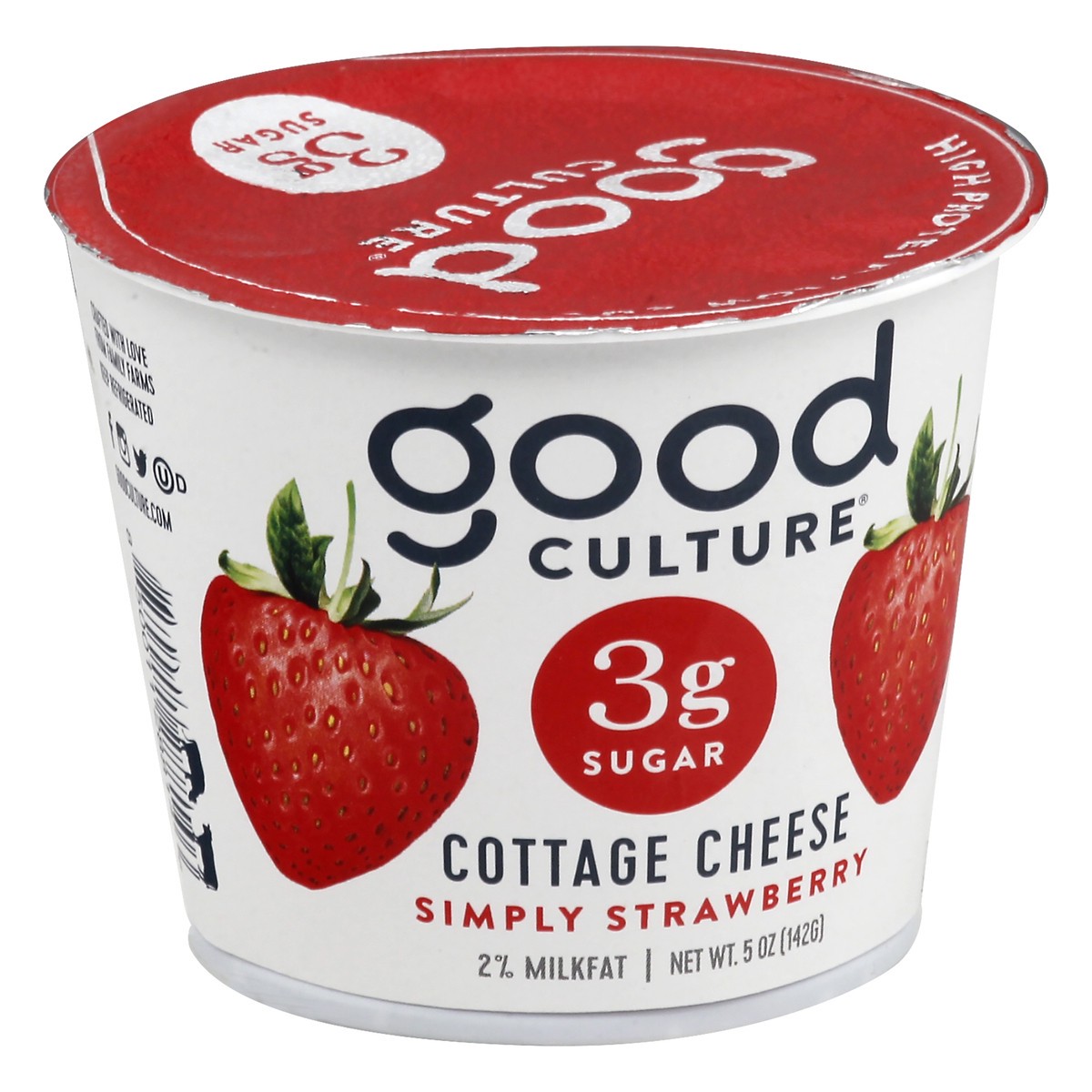 slide 12 of 12, good culture 2% Milkfat Simply Strawberry Cottage Cheese 5 oz, 5 oz