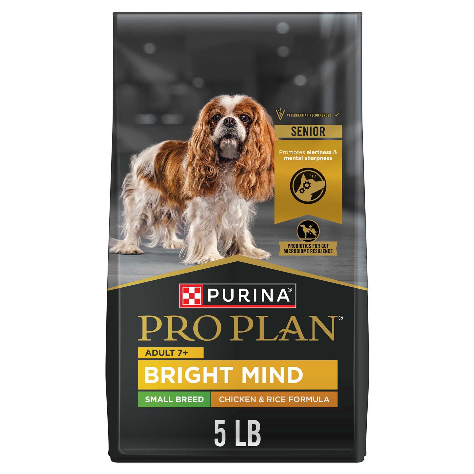 slide 1 of 1, Purina Pro Plan Small Breed Senior Dog Food Bright Mind Seven Plus Chicken and Rice Formula, 5 lb