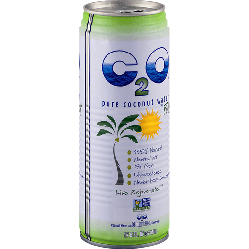 slide 2 of 8, C2O Pure Coconut Water With Pulp, 17.5 fl oz