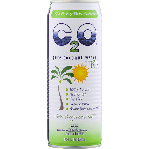 slide 4 of 8, C2O Pure Coconut Water With Pulp, 17.5 fl oz