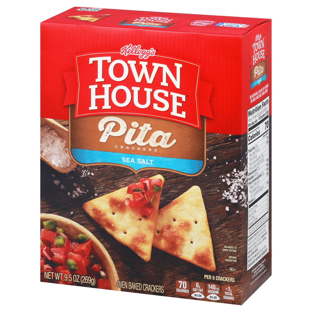 Kellogg's Town House Pita Crackers, Baked Snack Crackers, Lunch Snacks ...