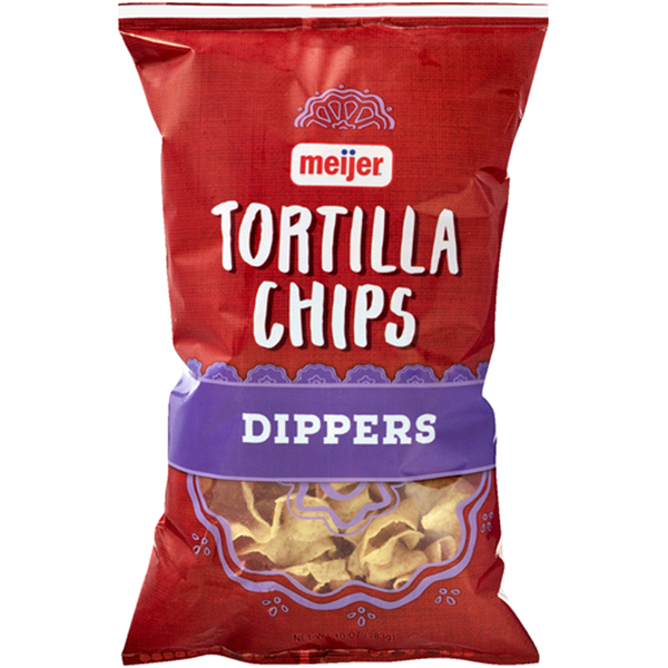 slide 1 of 1, Meijer Dippers Tortilla Chips, 10 oz