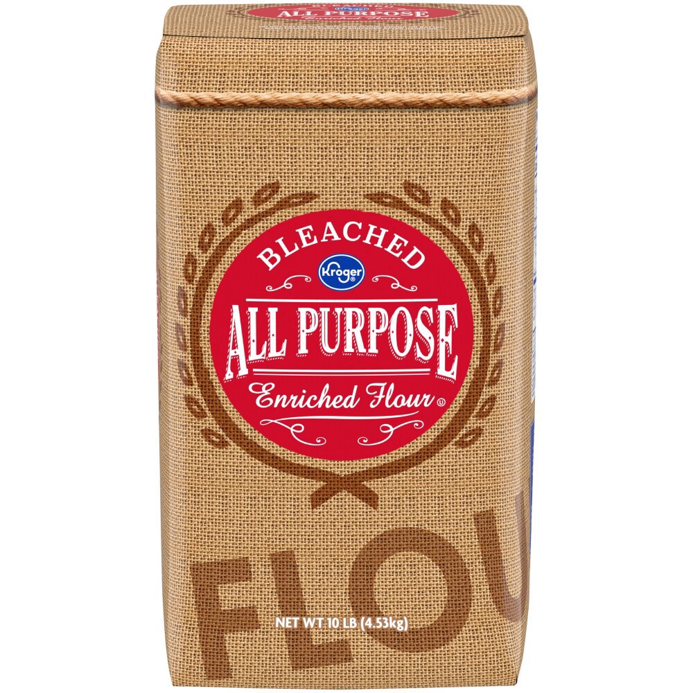 slide 1 of 4, Kroger Bleached All Purpose Enriched Flour, 10 lb