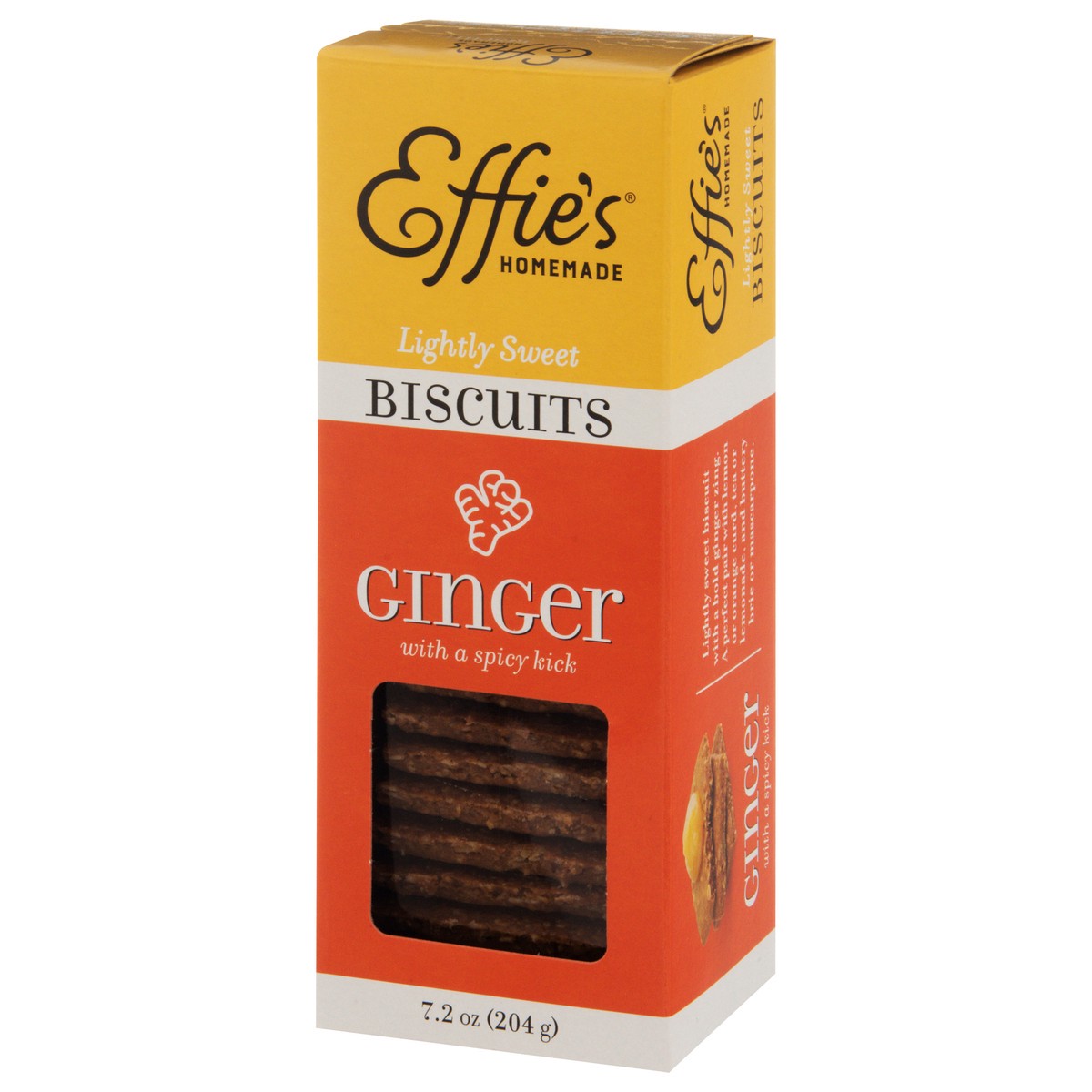 slide 7 of 9, Effie's Homemade Lightly Sweet Ginger Biscuits 7.2 oz, 7.2 oz