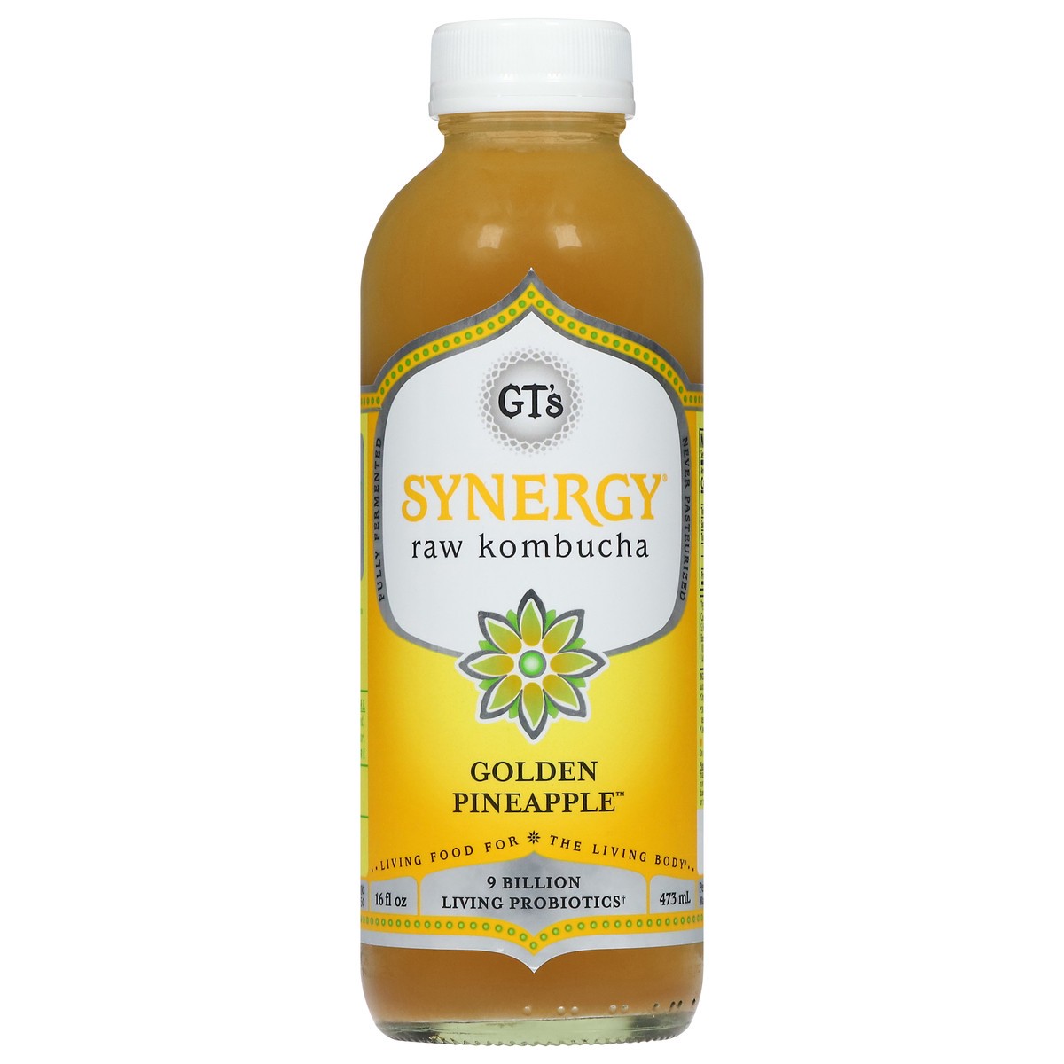 slide 1 of 3, GT's Raw Golden Pineapple Kombucha 16 fl oz, 16 fl oz