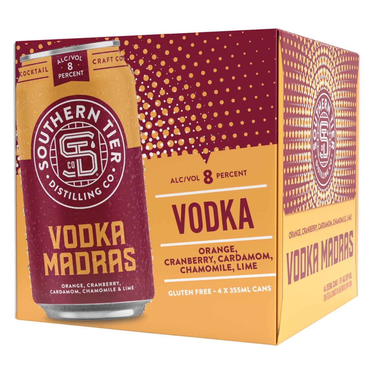 slide 10 of 10, Southern Tier Distilling Co Southern Tier Distilling Vodka Madras 4pk Can, 4 ct