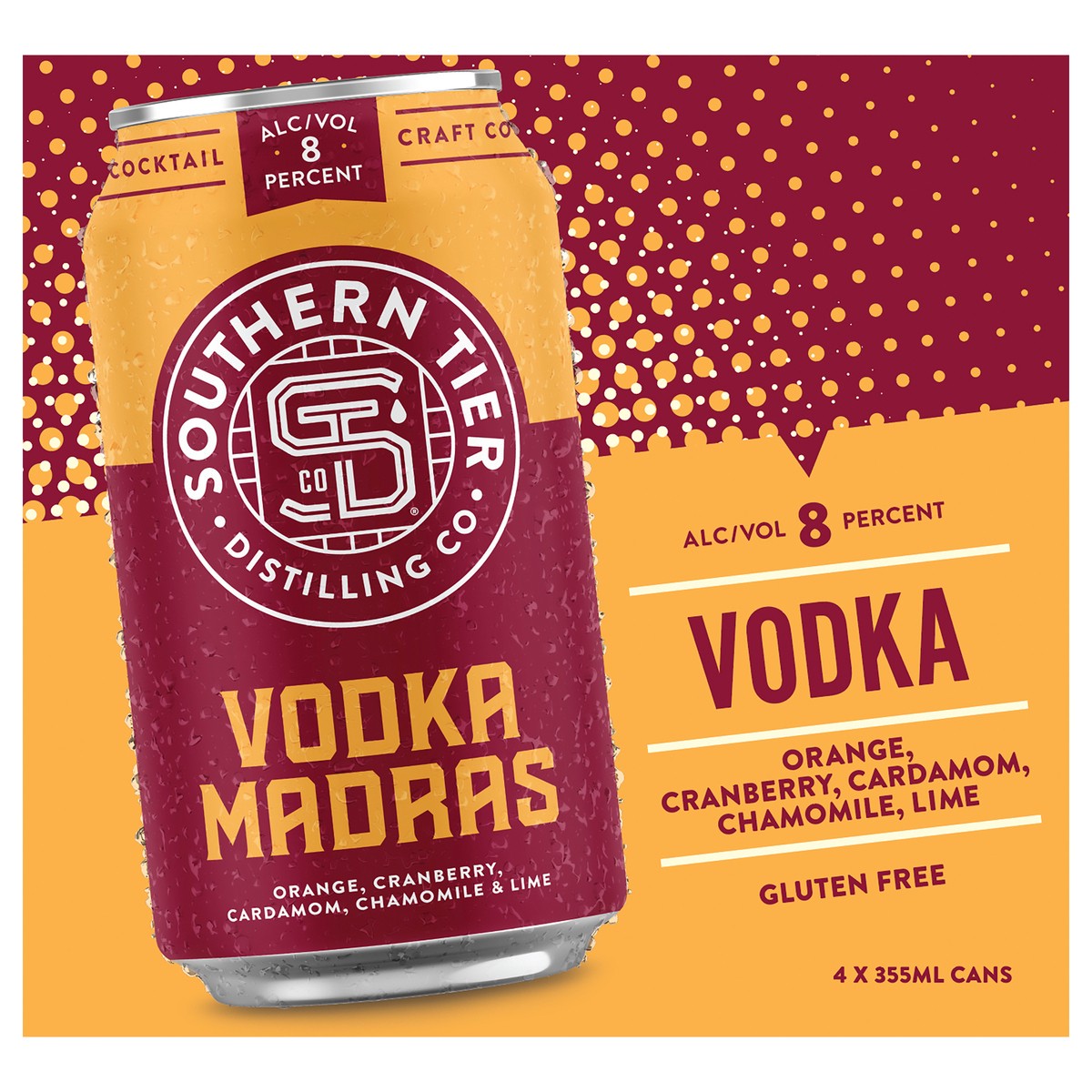 slide 7 of 10, Southern Tier Distilling Co Southern Tier Distilling Vodka Madras 4pk Can, 4 ct