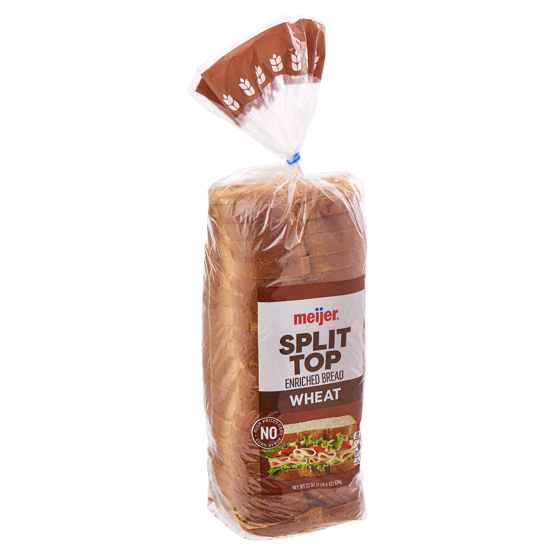 slide 2 of 21, Meijer Split Top Wheat Bread, 20 oz
