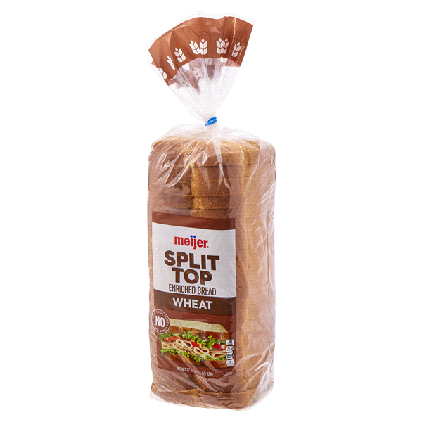 slide 3 of 21, Meijer Split Top Wheat Bread, 20 oz