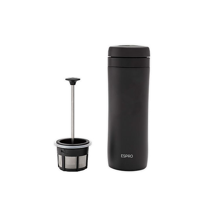 slide 1 of 2, ESPRO Coffee Travel Press - Matte Black, 12 oz