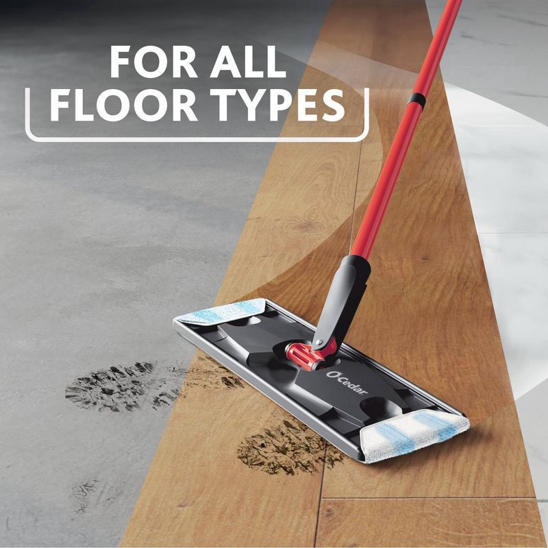 slide 4 of 12, O-Cedar H2 Pro Flat Mop and Bucket System, 1 ct