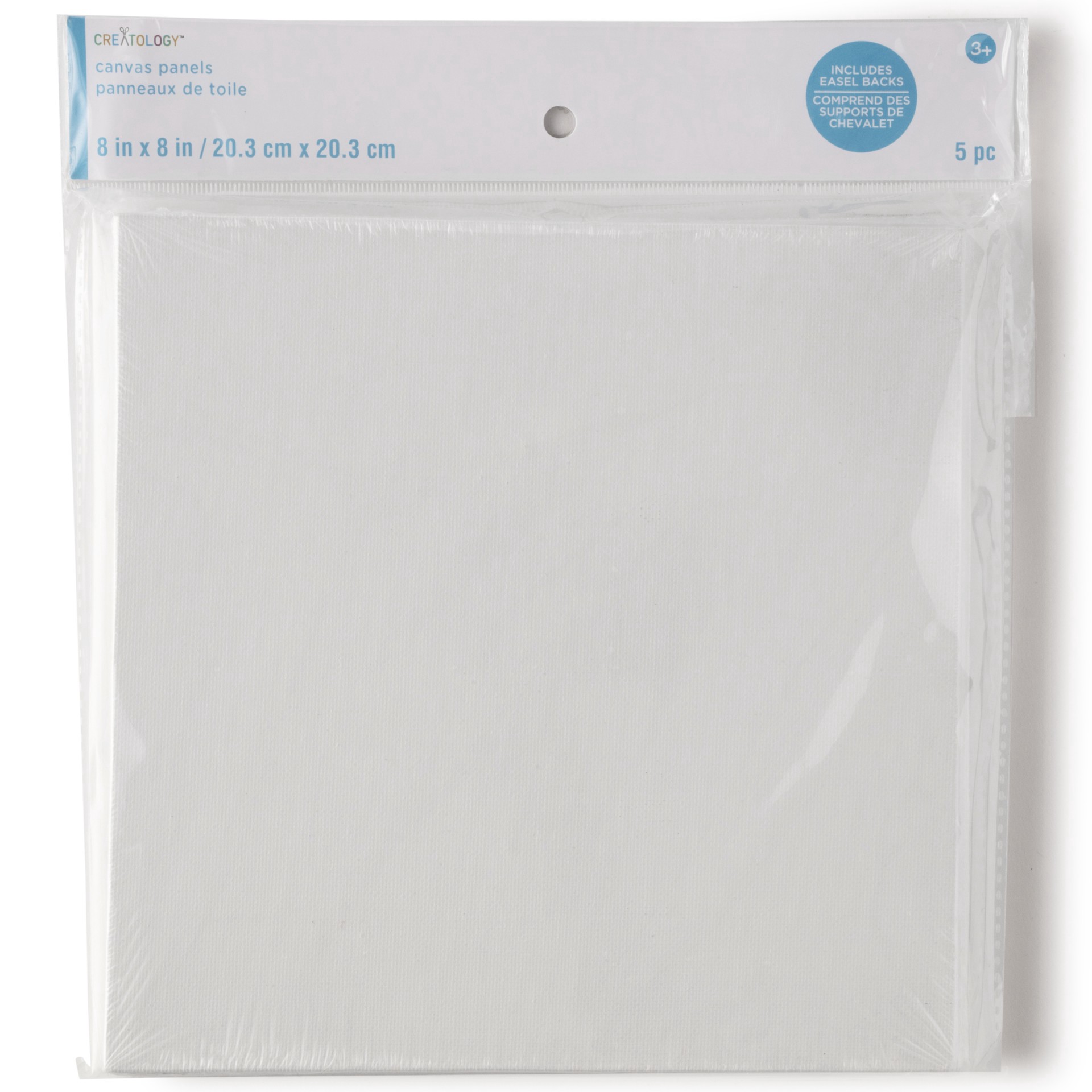 slide 4 of 5, 5 Pack 8" X 8" Canvas Panel By Creatology, 8 in x 8 in