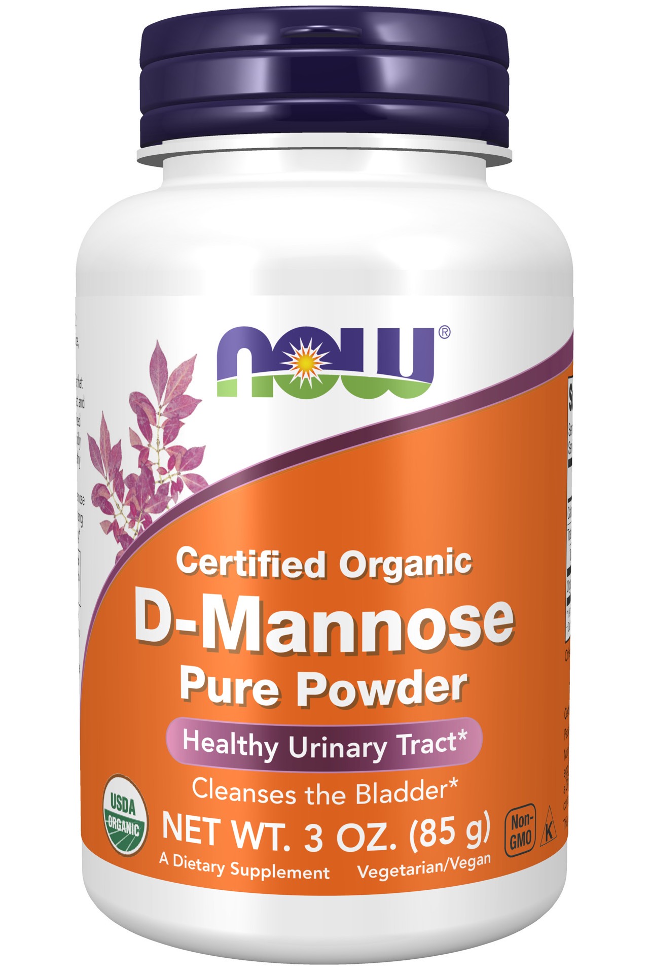 slide 1 of 4, NOW D-Mannose, Organic & Pure - 3 oz. Powder, 3 oz