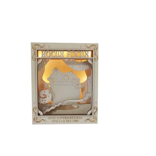 slide 1 of 4, 8.75" Hocus Focus Shadow Box Diy Wood Decor By Make Market, 7 in x 2.67 in x 8.62 in