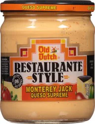 Old Dutch Restaurante Style Monterey Jack Queso Supreme 15 oz. Jar
