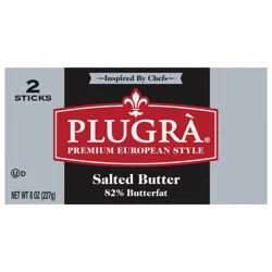Plugrá 82% Butterfat Salted Butter 2 Sticks