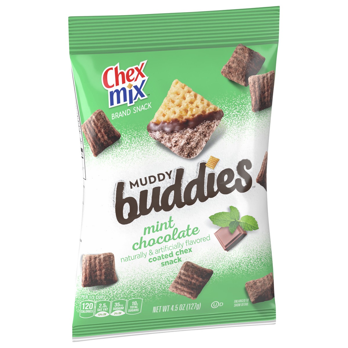 slide 6 of 9, Chex Mix Muddy Buddies, Mint Chocolate, Snack Bag, 4.5 oz, 4.5 oz