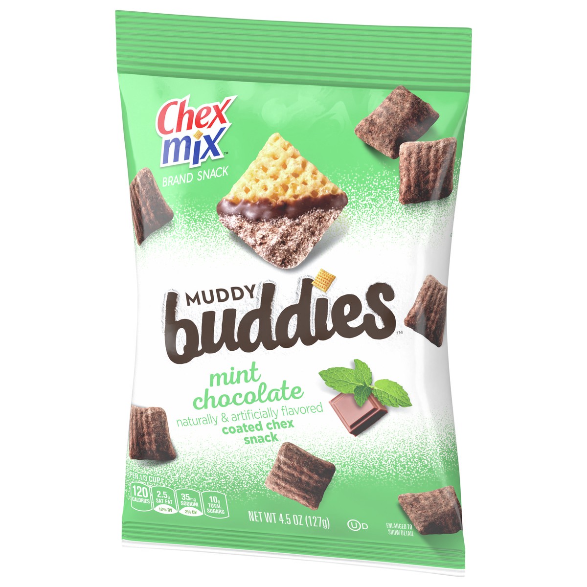 slide 8 of 9, Chex Mix Muddy Buddies, Mint Chocolate, Snack Bag, 4.5 oz, 4.5 oz