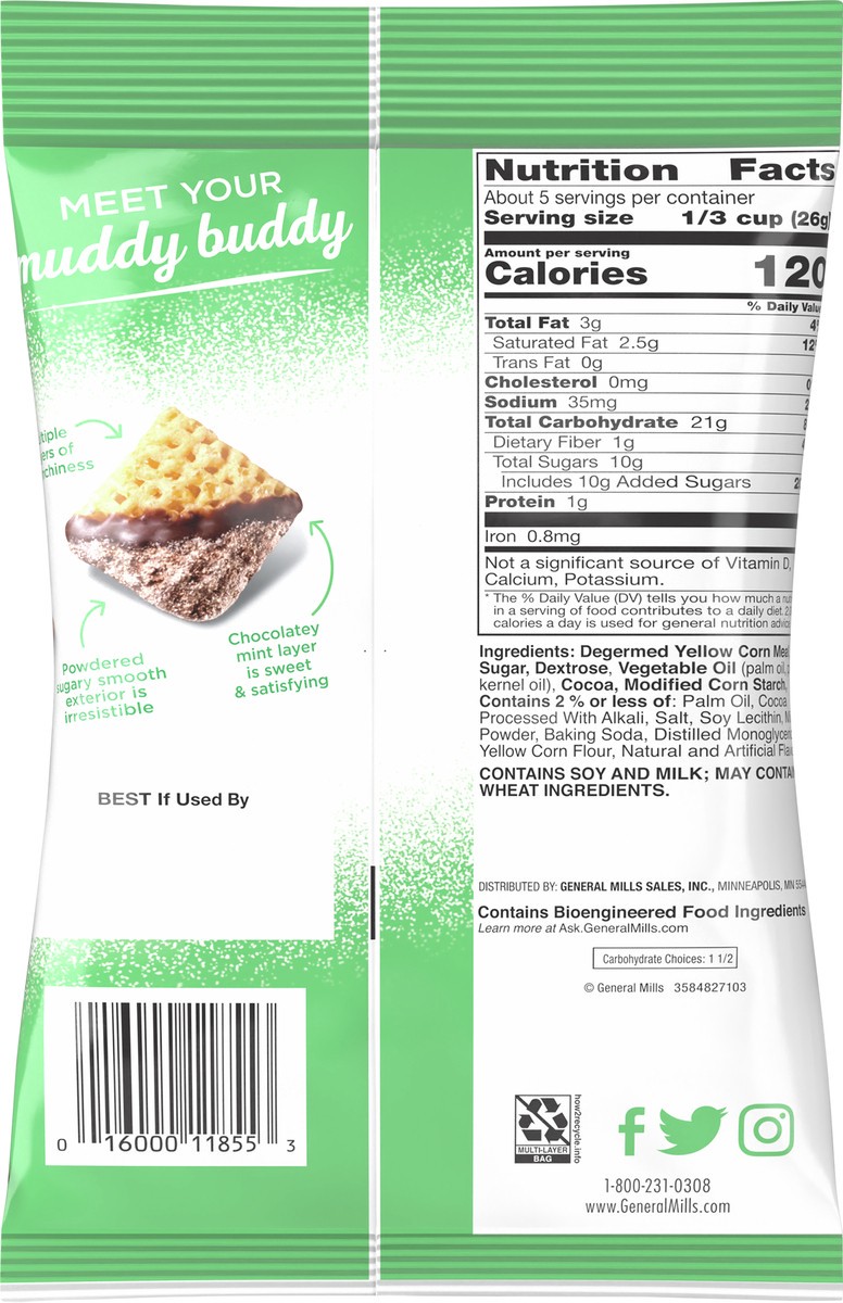 slide 9 of 9, Chex Mix Muddy Buddies, Mint Chocolate, Snack Bag, 4.5 oz, 4.5 oz