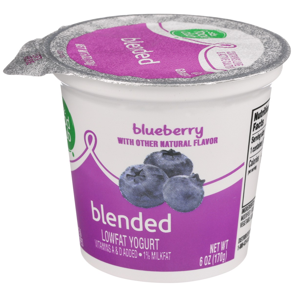 slide 3 of 9, Food Club Blueberry Blended Lowfat Yogurt, 6 oz