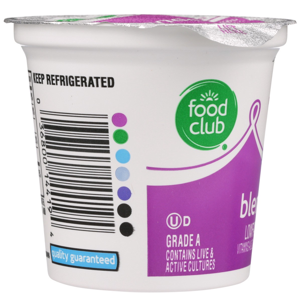 slide 6 of 9, Food Club Blueberry Blended Lowfat Yogurt, 6 oz