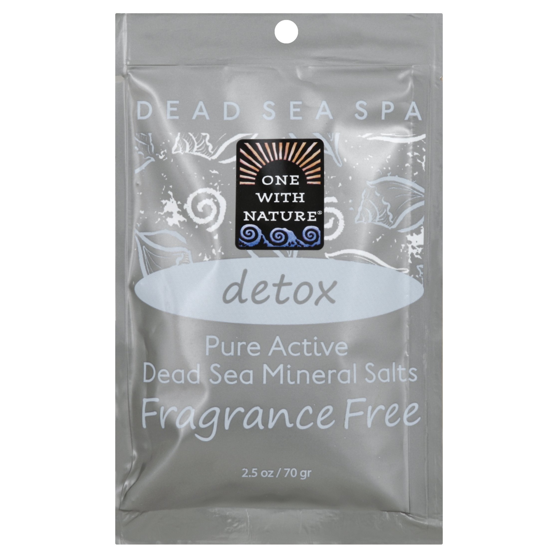 slide 1 of 1, One With Nature Detox Dead Sea Mineral Bath Salts, 2.5 oz