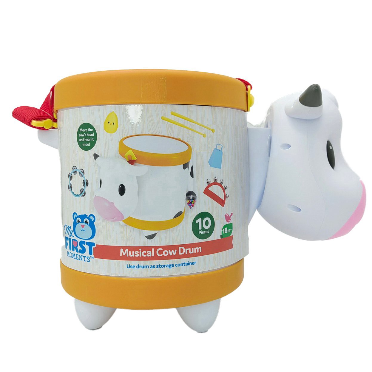 slide 1 of 1, My First Moments Musical Cow Drum, 10 ct