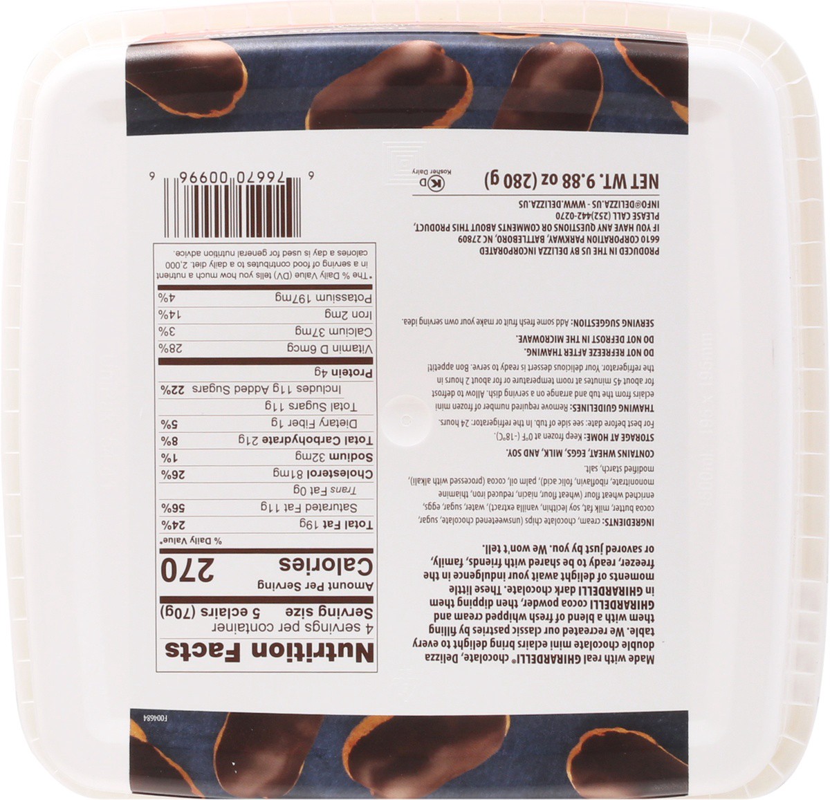 slide 4 of 9, Delizza Patisserie Double Chocolate Mini Eclairs 20 ea, 20 ct