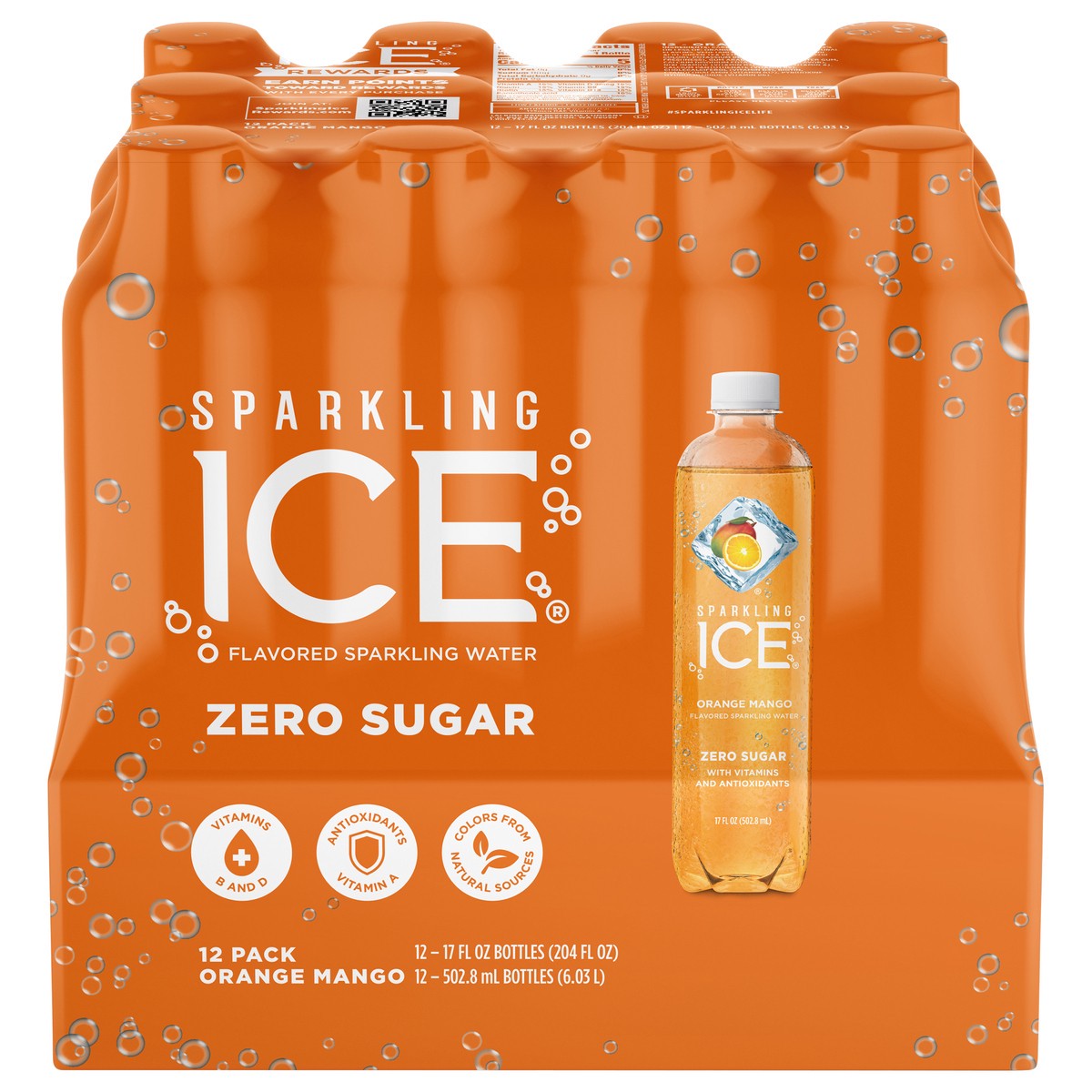 slide 1 of 10, Sparkling ICE Orange Mango, 17 Fl Oz Bottle Branded (Pack of 12), 12 ct; 17 fl oz