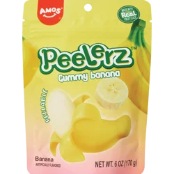 Amos Peelerz Banana Gummy Candy 6 oz