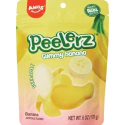 Amos Peelerz Banana Gummy Candy 6 oz